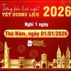 Banner thông báo lịch nghỉ Tết Dương lịch 2026