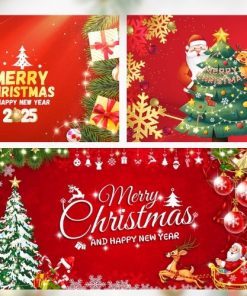 Combo 3 mẫu banner Chúc mừng Giáng Sinh 2025 đẹp
