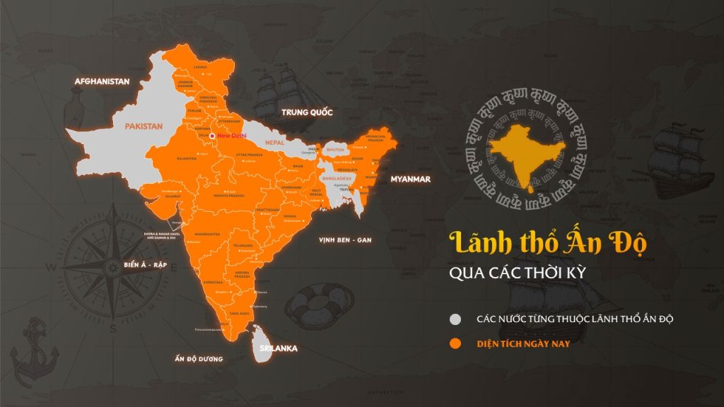 Lãnh thổ đất nước Ấn Độ qua các thời kỳ