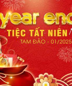 Mẫu banner Tiệc Tất Niên 2026 sang trọng