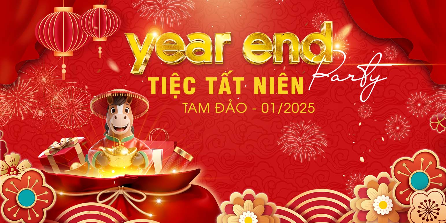 Mẫu banner Tiệc Tất Niên 2026 sang trọng
