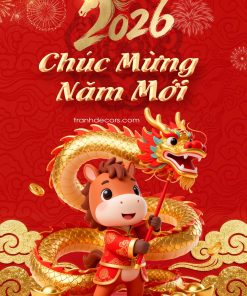 Mẫu hình nền Chúc Tết Bính Ngọ 2026