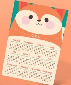 Mẫu lịch 12 tháng năm 2026 hiện đại