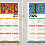 Mẫu lịch Bính Ngọ 2026 trẻ trung hiện đại