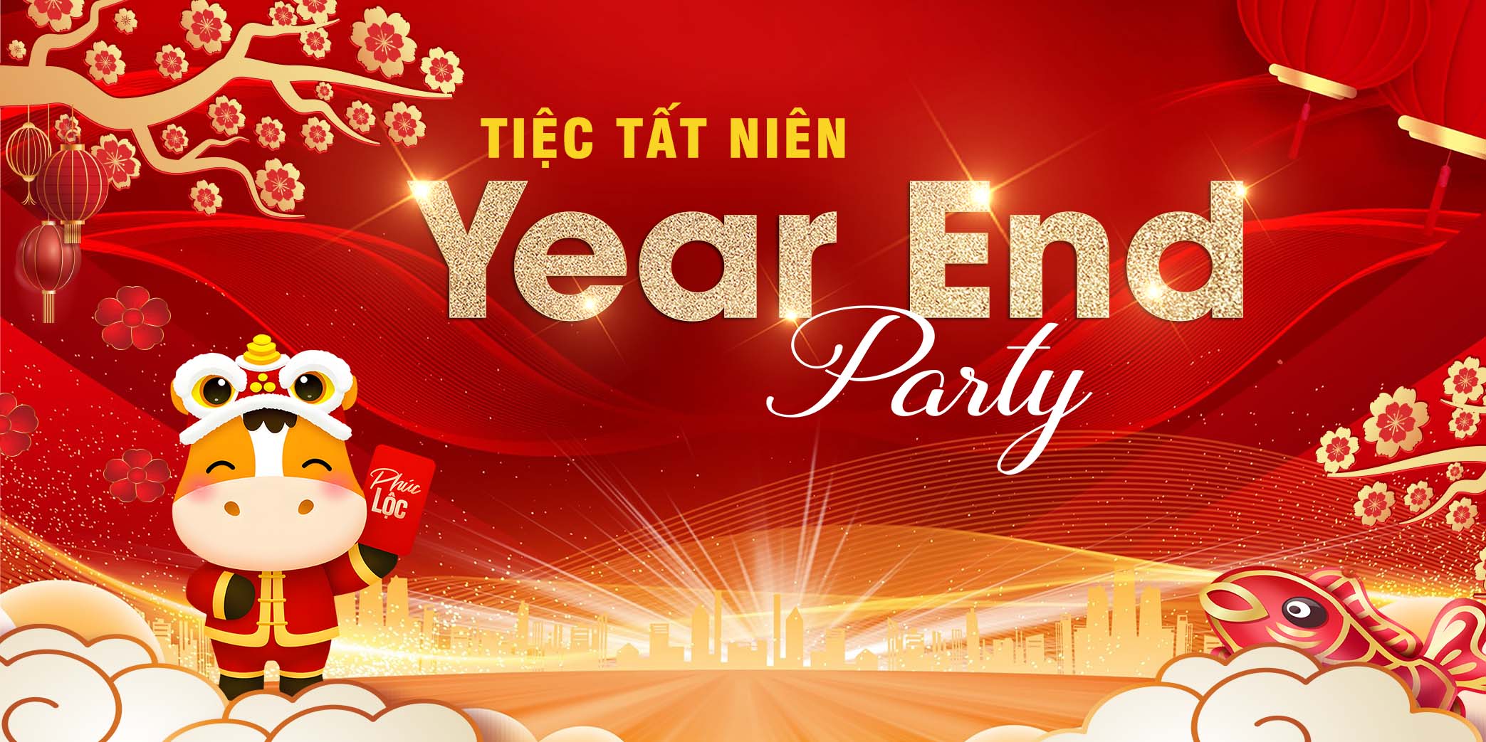 Mẫu phông nền Tiệc Tất Niên 2026