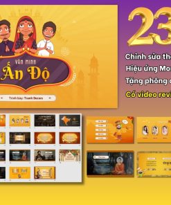 Slide Văn Minh Ấn Độ, tặng phông chữ