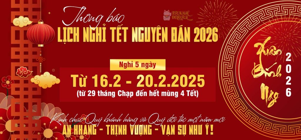 Banner thông báo lịch nghi Tết Nguyên Đán 2026