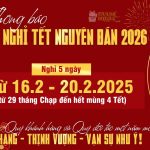 Banner thông báo lịch nghi Tết Nguyên Đán 2026