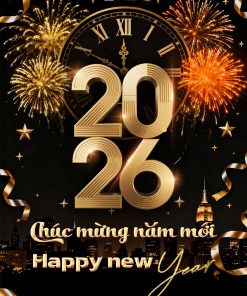 Hình nền Chúc mừng năm mới 2026 sang trọng