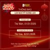 Mẫu banner thông báo lịch nghỉ Tết Dương lịch 2026