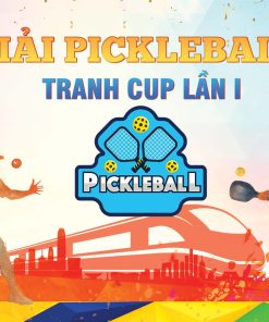 Mẫu phông nền giải Pickleball tranh cup
