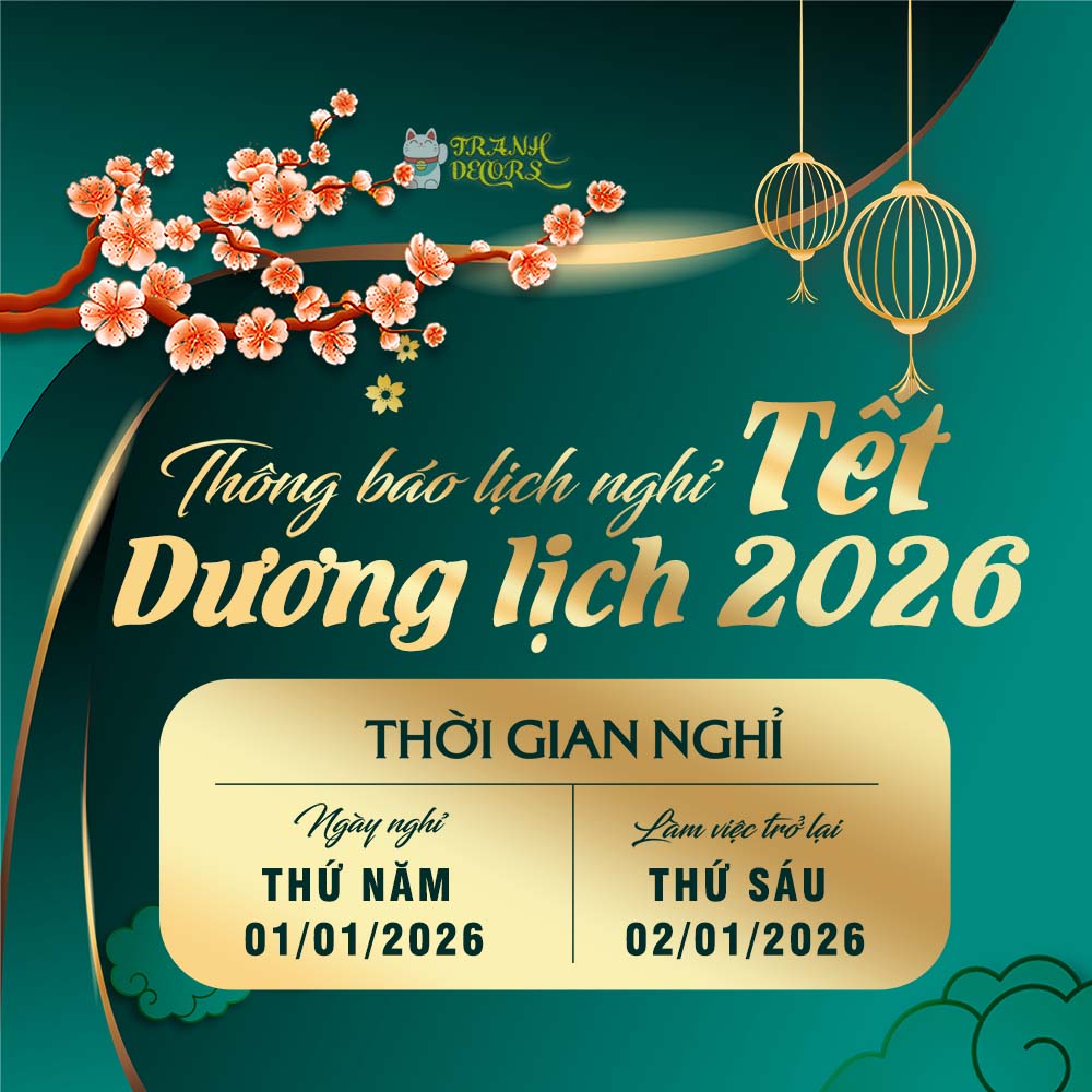 Mẫu poster thông báo nghỉ Tết Dương lịch 2026