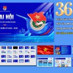 Slide PowerPoint Đại hội Đoàn thanh niên 36 trang, tặng phông chữ