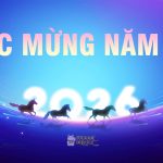 Backdrop chúc mừng năm mới 2026 hiện đại