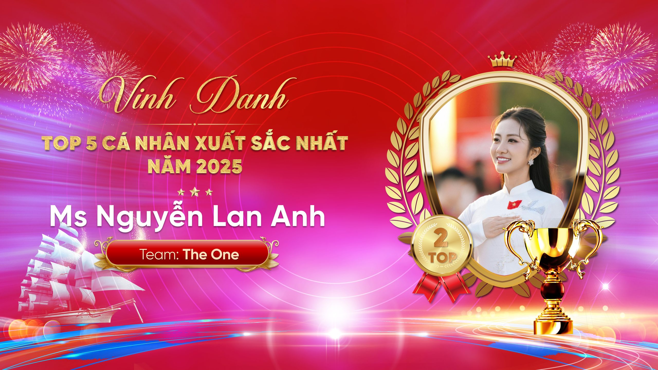 Backdrop vinh danh cá nhân xuất sắc bản 2