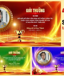 Combo 3 banner backdrop trao giải cuộc thi bản PowerPoint