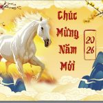 Mẫu backdrop phông nền chúc mừng năm mới 2026
