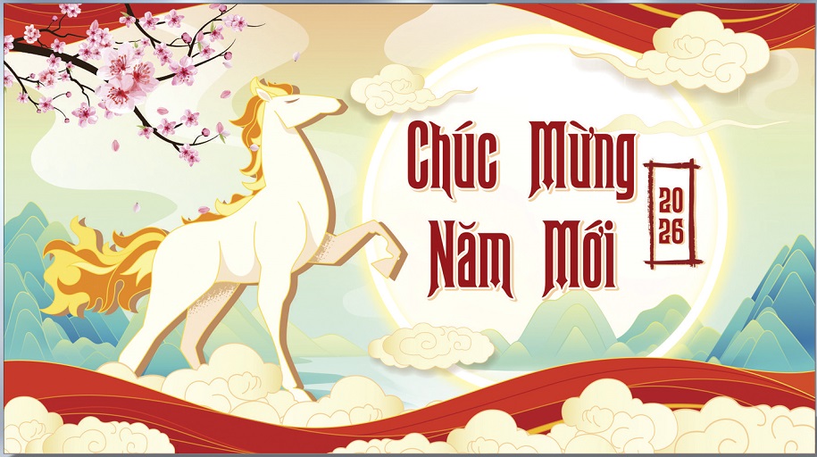 Mẫu background phông nền chúc mừng năm mới 2026