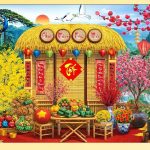 Mẫu corel tiểu cảnh trang trí Tết Bính Ngọ 2026