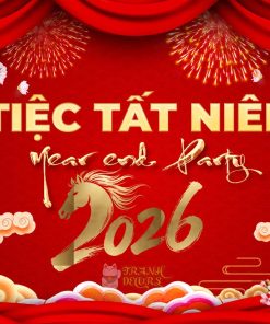 Mẫu phông nền backdrop Tiệc Tất Niên 2026 Year end Party