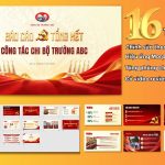 Slide báo cáo tổng kết Công tác Chi Bộ 16 trang, tặng phông chữ