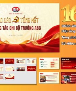 Slide Báo Cáo Tổng Kết Công Tác Chi Bộ 16 Trang