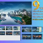 Slide du lịch Vịnh Hạ Long 9 trang tặng phông chữ