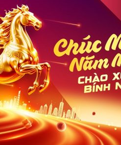 Mẫu backdrop Chúc mừng năm mới Bính Ngọ 2026 bản corel