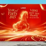 Mẫu backdrop phông nền Year end Party 2026