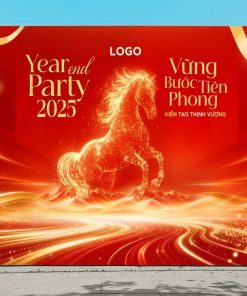 Mẫu backdrop phông nền Year end Party 2026