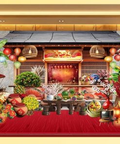 Mẫu tiểu cảnh Tết xưa hoài cổ