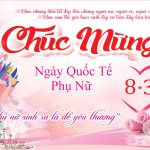 Banner lời chúc mừng ngày Quốc tế Phụ nữ 8-3