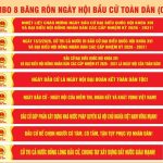 Combo 8 file băng rôn khẩu hiệu ngày hội bầu cử toàn dân