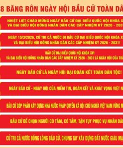 Combo 8 file băng rôn khẩu hiệu ngày hội bầu cử toàn dân