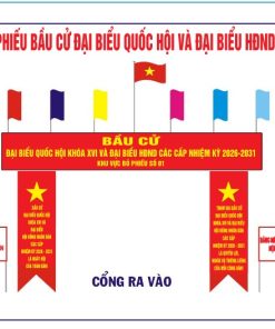 Market cổng chào phòng bỏ phiếu bầu cử Đại biểu khoá XVI
