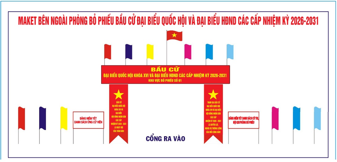 Market cổng chào phòng bỏ phiếu bầu cử Đại biểu 2 Market cổng chào phòng bỏ phiếu bầu cử Đại biểu khoá XVI