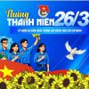 Mẫu backdrop Tháng Thanh Niên chào mừng thành lập đoàn 26-3