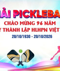 Mẫu backdrop đấu giải Pickleball