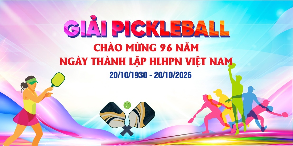 Mẫu backdrop đấu giải Pickleball