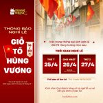 Mẫu banner lịch nghỉ giỗ tổ Hùng Vương 10-3 Âm lịch