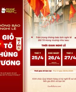 Mẫu banner lịch nghỉ giỗ tổ Hùng Vương 10 - 3 Âm lịch