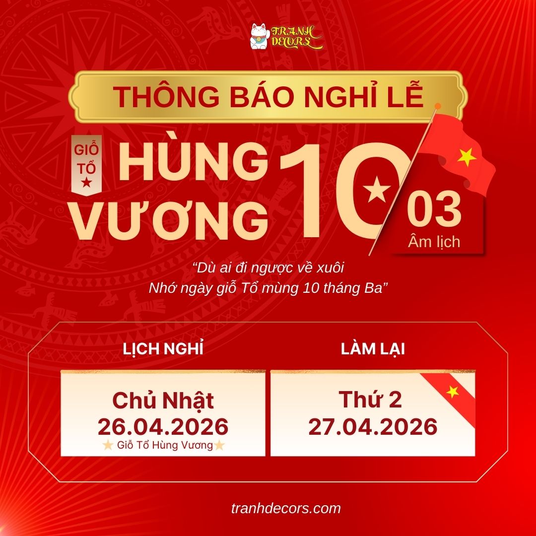 Mẫu banner lịch nghỉ lễ giỗ tổ Hùng Vương