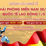 Mẫu banner lịch nghỉ mừng ngày giải phóng miền Nam 30-4