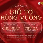 Mẫu banner nghỉ lễ Giỗ tổ Hùng Vương, tặng phông chữ