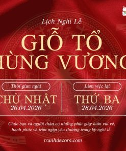 Mẫu banner nghỉ lễ Giỗ tổ Hùng Vương sang trọng