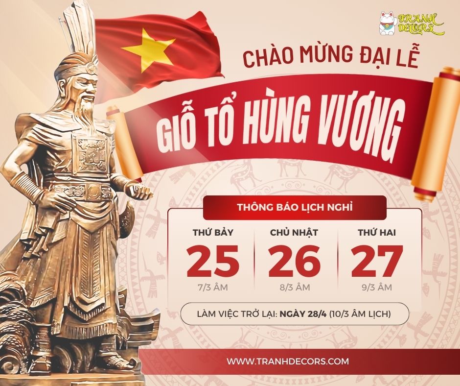 Mẫu banner thông báo lịch nghỉ lễ Giỗ Tổ Hùng Vương 2026