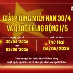 Mẫu banner thông báo nghỉ lễ 30 tháng 4
