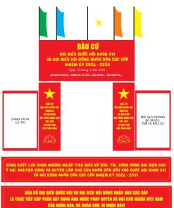 Mẫu market cổng chào bầu cử Đại biểu Quốc hội khoá XVI