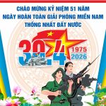 Mẫu pano chào mừng ngày 30 tháng 4