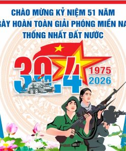 Mẫu pano chào mừng ngày 30 tháng 4